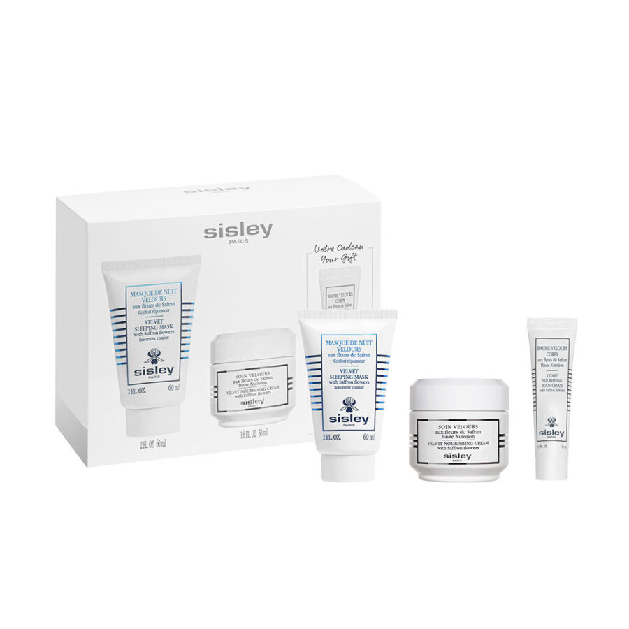 Sisley SOIN VELOURS AUX FLEURS SAFRAN LOT 3 pcs