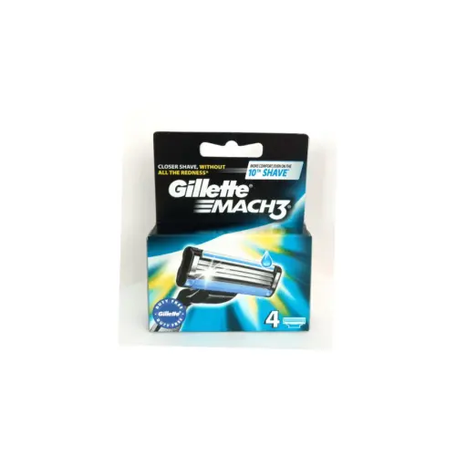 Gillette Mach3 Cargador Carton 4 Unidades