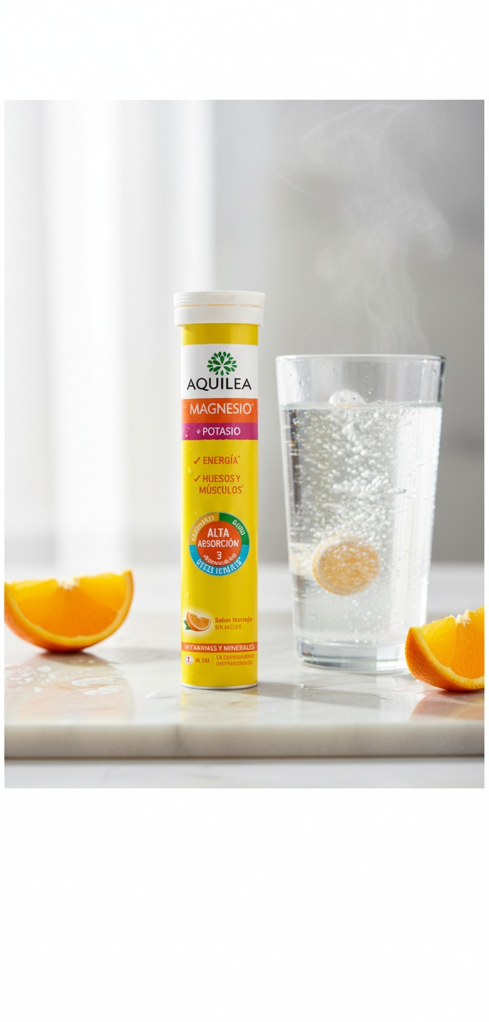 Aquilea Magnesium and Potassium 14 Effervescent Tablets - Afbeelding 2