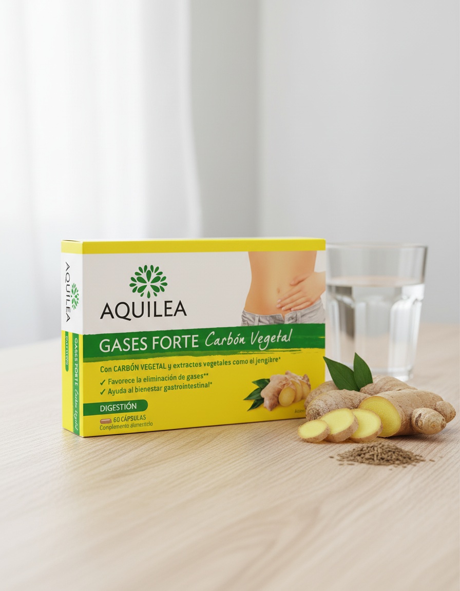 Aquilea Gases Forte Charcoal 60 Capsules - Afbeelding 2