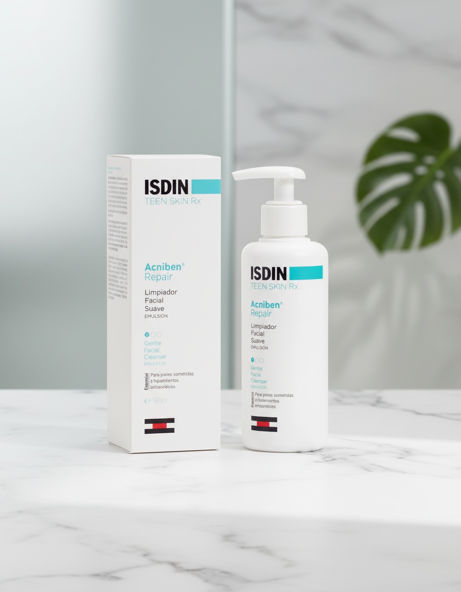 Isdin ACNIBEN repair limpiador facial suave 180 ml - Afbeelding 2