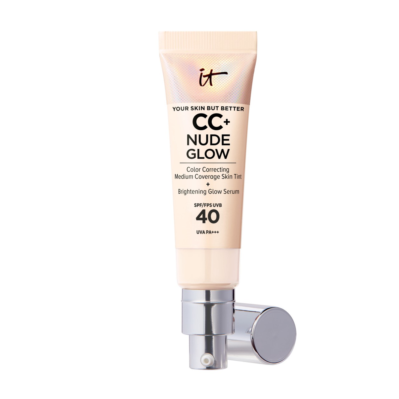 It Cosmetics CC+ NUDE GLOW lightweight foundation + glow serum SPF40 #light medium