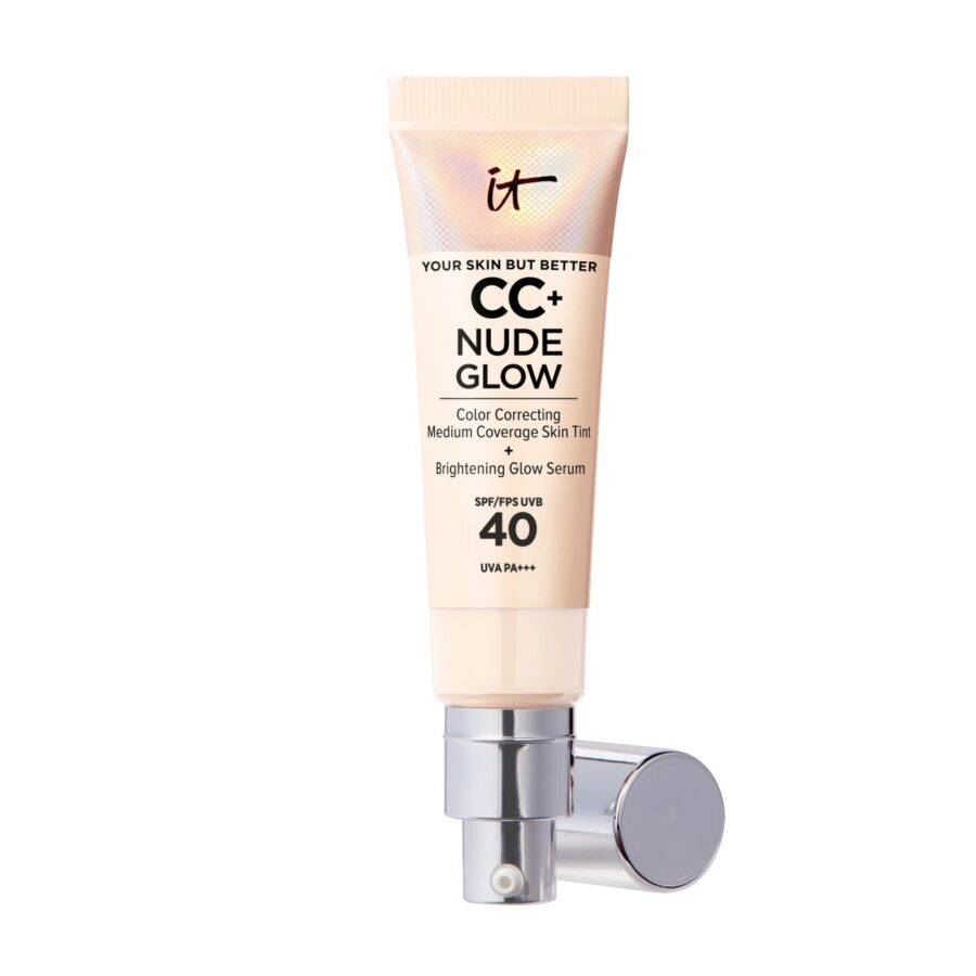 It Cosmetics CC+ NUDE GLOW lightweight foundation + glow serum SPF40 #medium tan