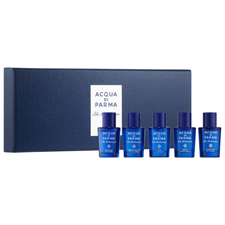 Acqua di Parma Blu Mediterraneo Miniature Geschenkset 5ml Arancia di Capri EDT + 5ml Fico di Amalfi EDT + 5ml Bergamotto di Calabria EDT + 5ml Mandorlo Di Sicilia EDT + 5ml Mirto di Panarea EDT
