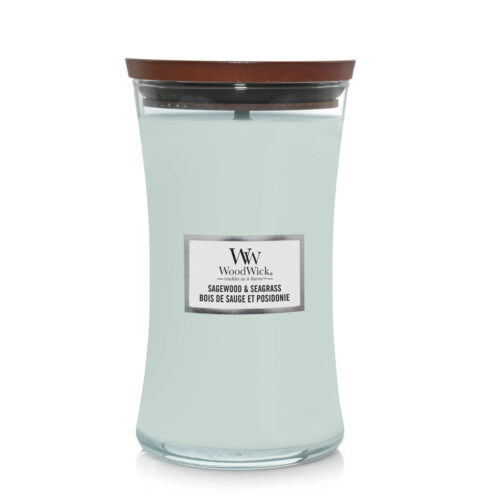 Geurkaars Woodwick Sagewood & Seagrass 610 g