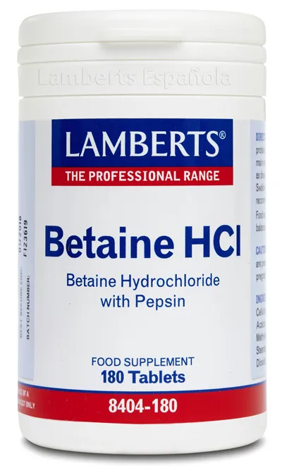 Lamberts Betaina Hcl 324 Mg 180 Tabs