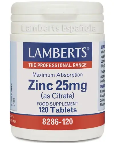Lamberts Citrato De Zinc 25 Mg 120 Caps