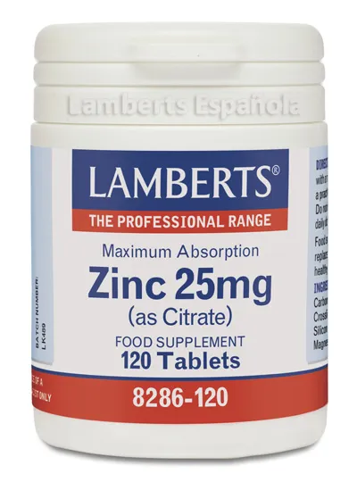 Lamberts Citrato De Zinc 25 Mg 120 Caps