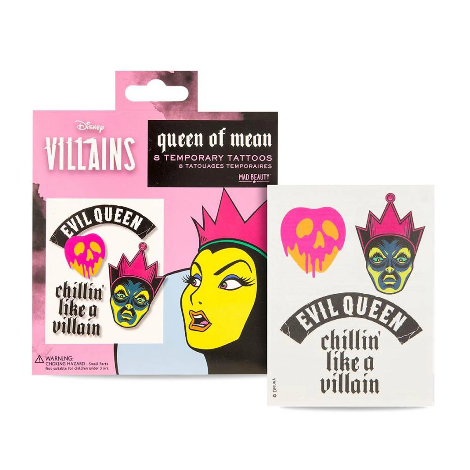 Disney Villains Queen Of Mean 8 Tatuajes Temporales 1un