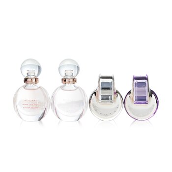 Bvlgari Miniatures Geschenkset 5ml Rose Goldea Blossom Delight EDP + 5ml Rose Goldea Blossom Delight EDT + 5ml Omnia Crystalline EDT + 5ml Omnia Amethyste EDT