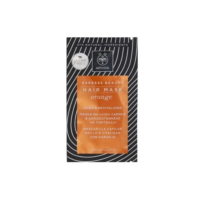 Apivita Shine And Revitalizing Hair Mask Orange 20ml