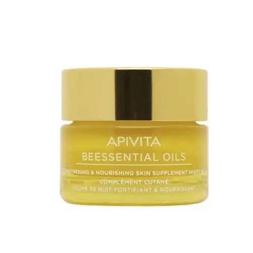 Apivita Beessential Strengthening & Nourishing Skin Supplement Night Balm 15ml