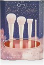 Q-KI Brush Collection Geschenkset 5 Stuks (Deze collectie bevat:1 x Blushkwast1 x Poederkwast1 x Blending Kwast1 x OogschaduwkwastMakeup Tasje)