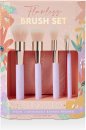 Sunkissed Flawless Brush Kwastenset 5 Stuks (Deze set bevat:BlushkwastPoederkwastBlending KwastOogschaduw BorstelMakeup Tasje)