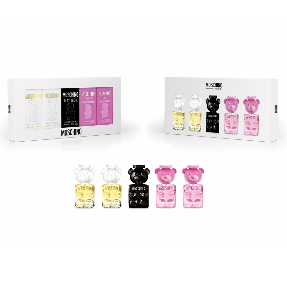 Moschino Toy Miniature Geschenkset 2 x 5ml Toy 2 EDP + 5ml Toy Boy EDP + 2 x 5ml Toy 2 Bubble Gum