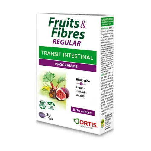 Ortis Fruits y Fibres Intestinal Transit 30 Tablets