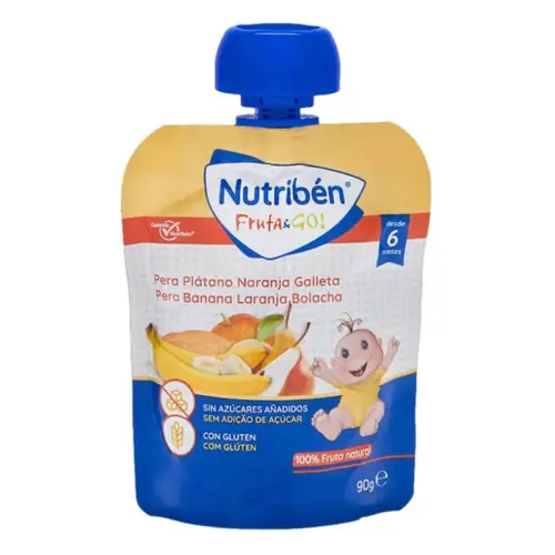 Nutribén Fruit & Go! Pear, Banana, Orange, And Biscuit 90g