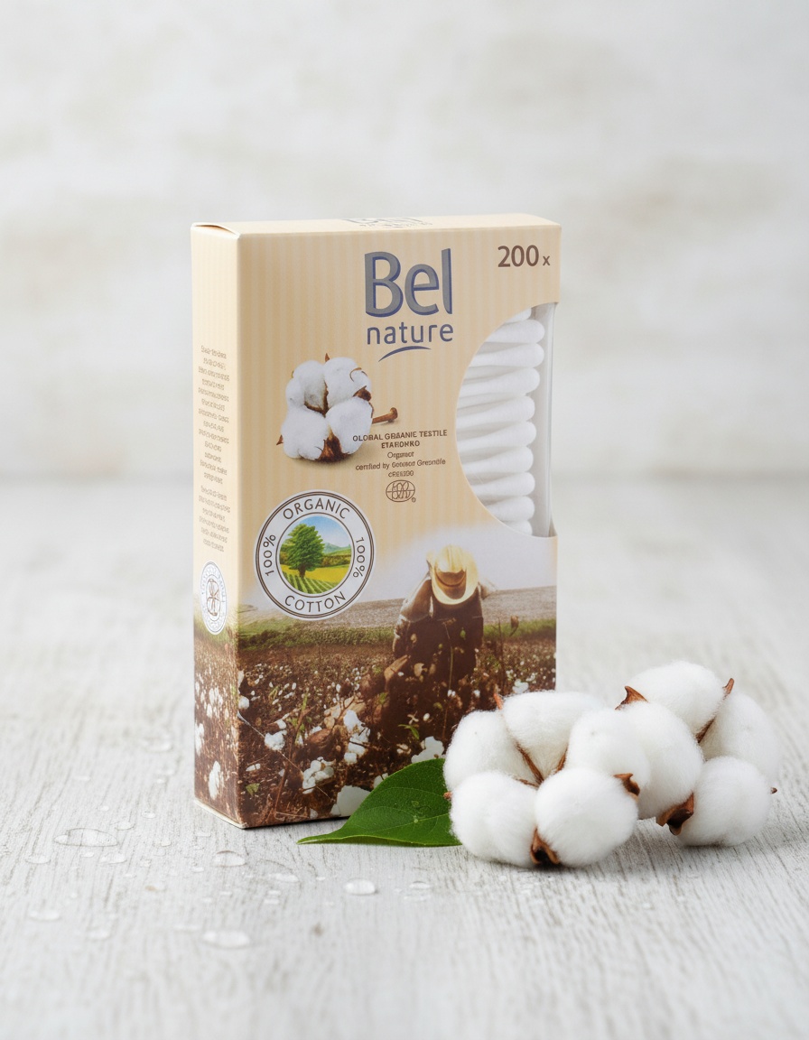 Bel NATURE ECOCERT bastoncillos cartón algodón orgánico 200 pz - Afbeelding 2