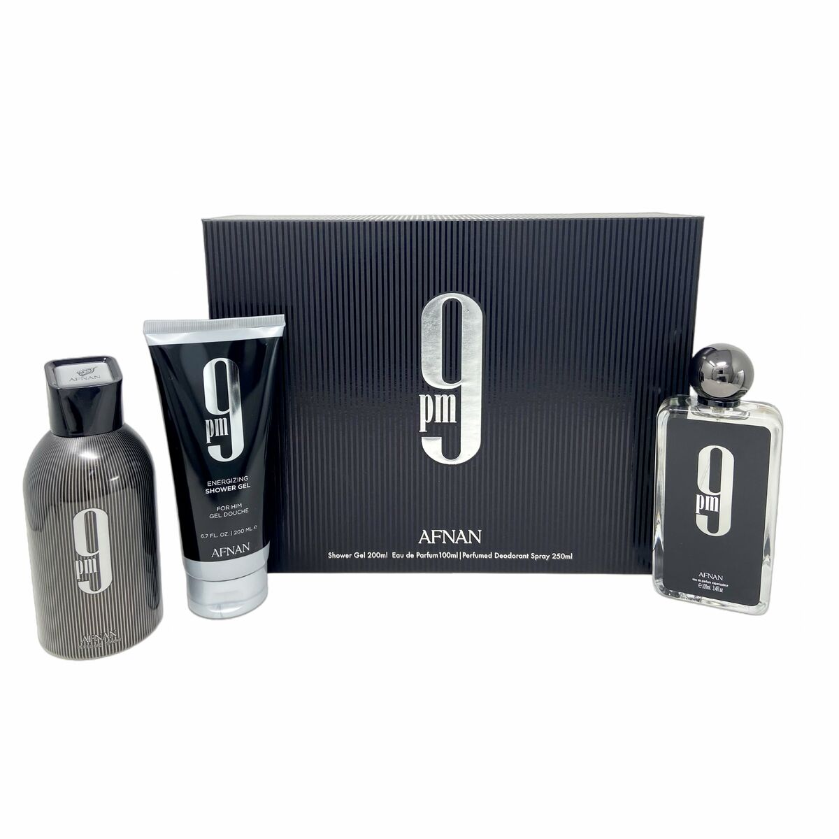 Parfumset voor Heren Afnan 9 pm EDP 3 Onderdelen