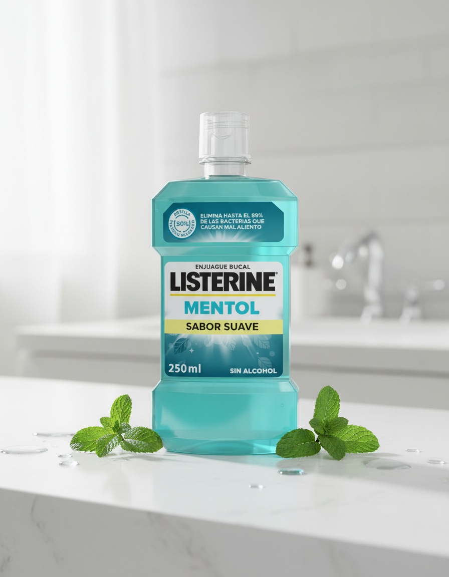 Listerine MENTOL SUAVE 0% alcohol enjuague bucal 250 ml - Afbeelding 2