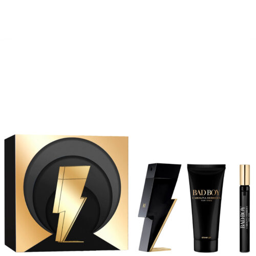 Carolina Herrera Bad Boy Geschenkset 50ml EDT + 100ml Douchegel + 10ml EDT