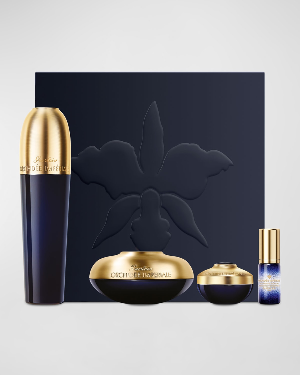 Guerlain Orchidée Impériale Gift Set 30ml The Essence-in-Lotion + 15ml The Cream + 7ml The Eye and Lip Cream + 5ml The Micro-Lift Concentrate