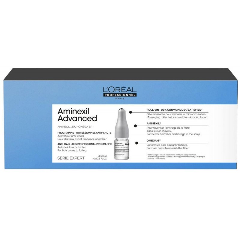 AMINEXIL ADVANCED ampoules enriched with dermatological active ingredients for hair 42 x 6 ml
