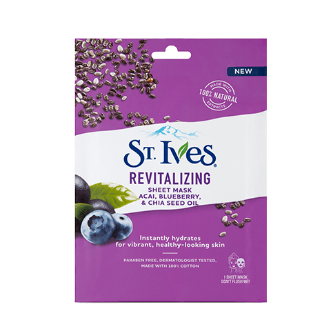 St. Ives Revitalising Acai Blueberry & Chia Seed Oil Masker 23ml - 1 Sheet