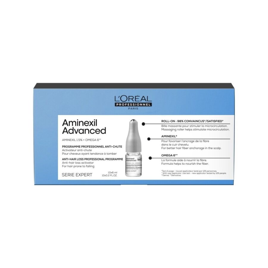 AMINEXIL ADVANCED ampoules enriched with dermatological active ingredients for hair 10 x 6 ml