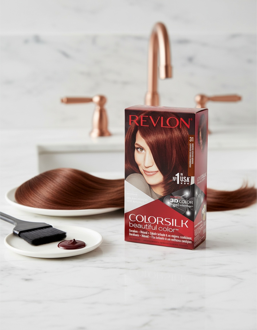 Revlon Mass Market COLORSILK tinte #31-castaño oscuro cobrizo 1 u - Afbeelding 2