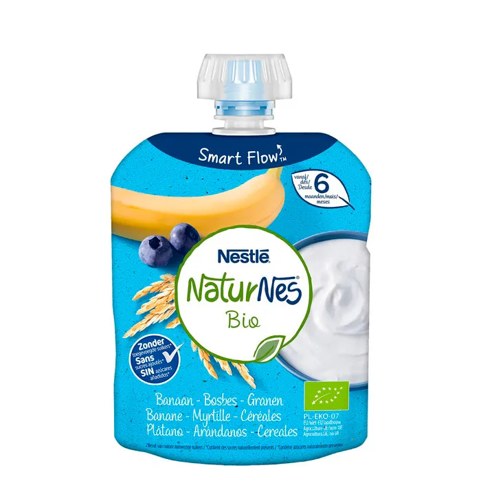 Naturnes Bio Banana Blueberries and Cereals 90g