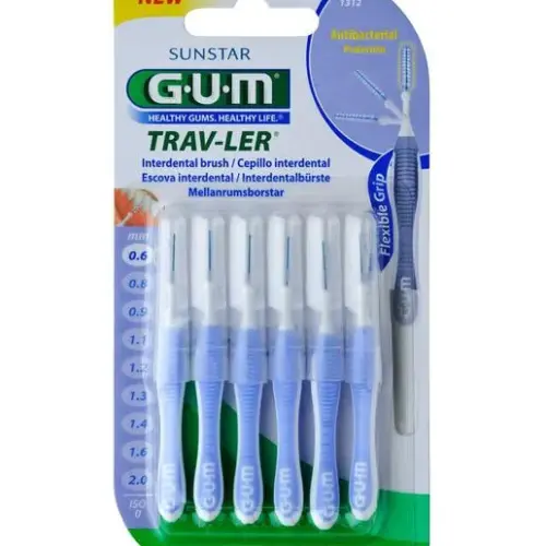 Sunstar Gum Interdental Brush 0,6mm Trav-Ler 6 Uds