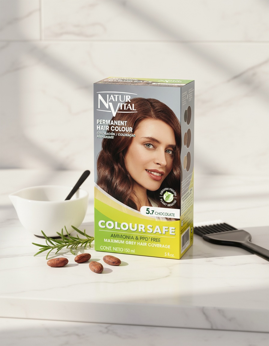 Natur Vital COLOURSAFE permanent dye #5.7-chocolate - Afbeelding 2