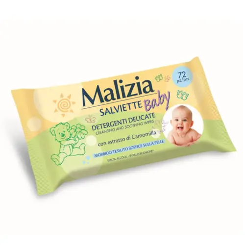 Malizia Baby Camomilla Toallitas Limpiadoras 72un