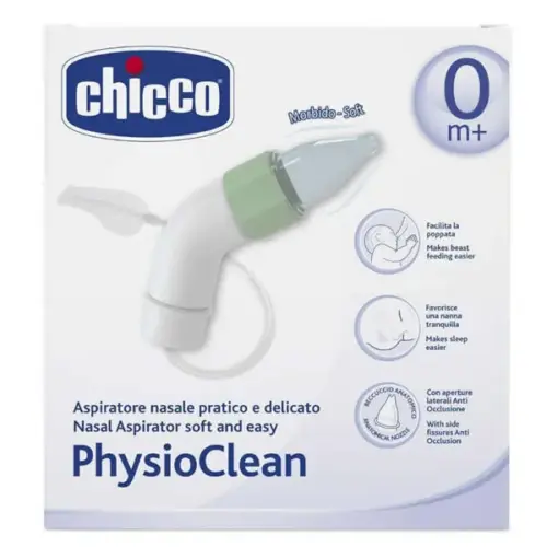 Chicco PhysioClean Nasal Aspirator Soft And Easy 0M+ 1 Unité