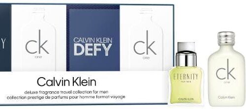 Calvin Klein Men's Mini Geschenkset 2 x 10ml CK One EDT + 10ml Eternity EDT + 10ml Defy EDT