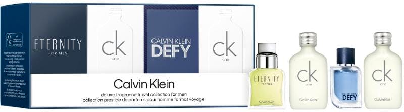 Calvin Klein Men's Mini Geschenkset 2 x 10ml CK One EDT + 10ml Eternity EDT + 10ml Defy EDT