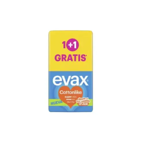 Evax Cottonlike Super Maandverband met Vleugels | Dames 14 Stuks | Geurneutralisatie