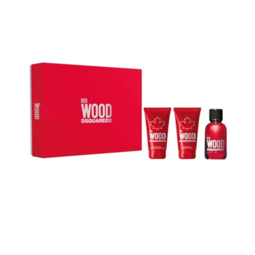 Parfumset voor Dames Dsquared2 Red Wood 3 Onderdelen