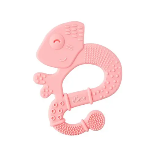 Chicco Supersoft Iguana Pink Teether 2M+