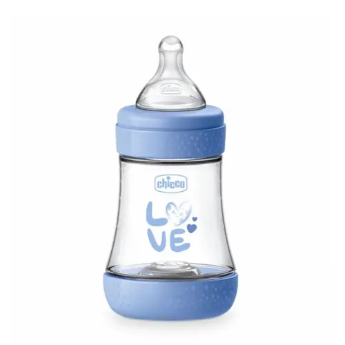 Chicco Perfect Baby Bottle 0M+ Silicone Blue 150ml