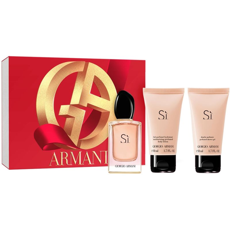 Giorgio Armani Si Geschenkset 50ml EDP + 50ml Body Lotion + 50ml Douchegel