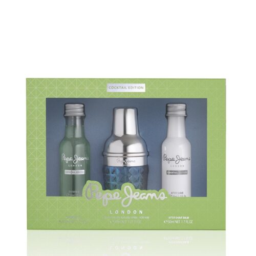 Pepe Jeans For Him Cocktail Geschenkset 30ml EDT + 50ml Douchegel + 50ml Aftershave Balsem