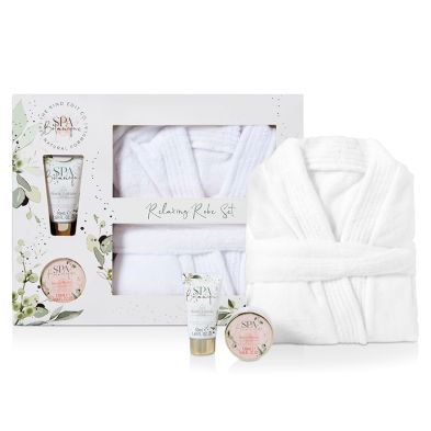 The Kind Edit Co. Spa Botanique Bath Robe Geschenkset 50ml Body Lotion + 120ml Body Butter + Badjas