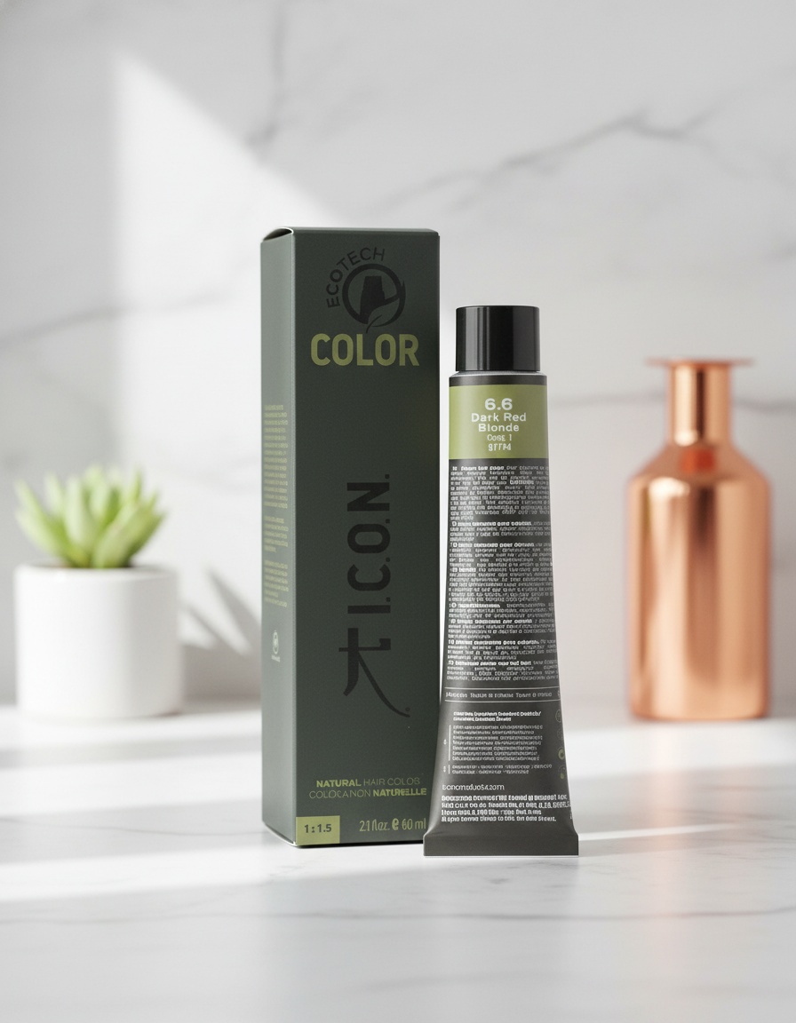 I.c.o.n. ECOTECH COLOR natural color #6.6 dark red blonde - Afbeelding 2