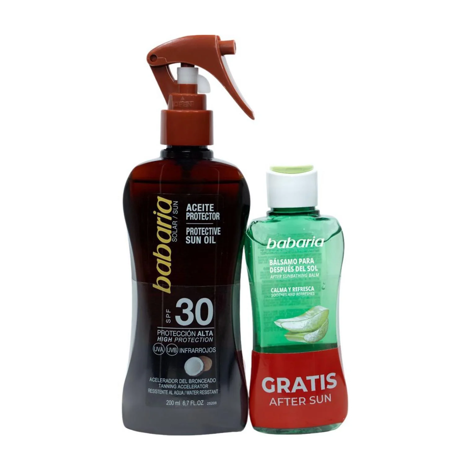 Babaria Sol Aceite Protector Solar Coco Spray F30 200ml After Sun 100ml