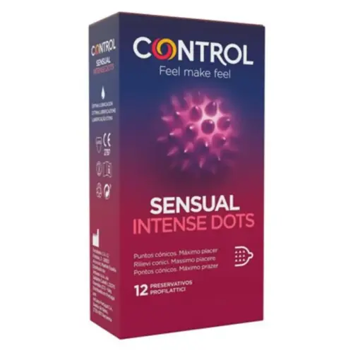 Sensual Control Intense Dots 12 Préservatifs