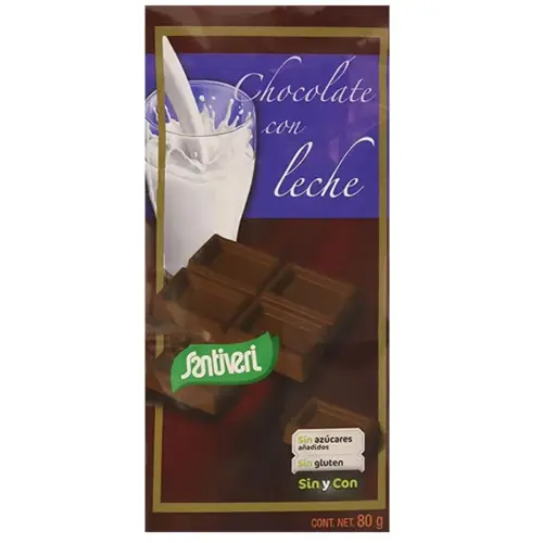 Santiveri Milk Chocolate + Maltitol 80g