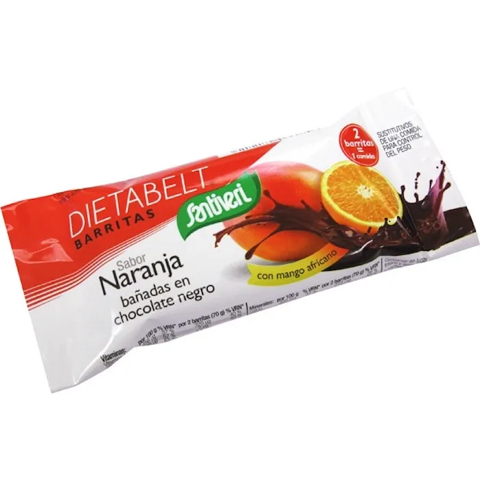 Santiveri Dietabelt Orange Dark Chocolate Bar 16 Units