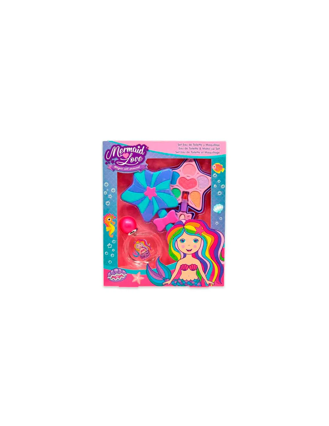 Cartoon Lorenay Mermaid Love Edt y Maquillaje Edt Spay 50ml Sets